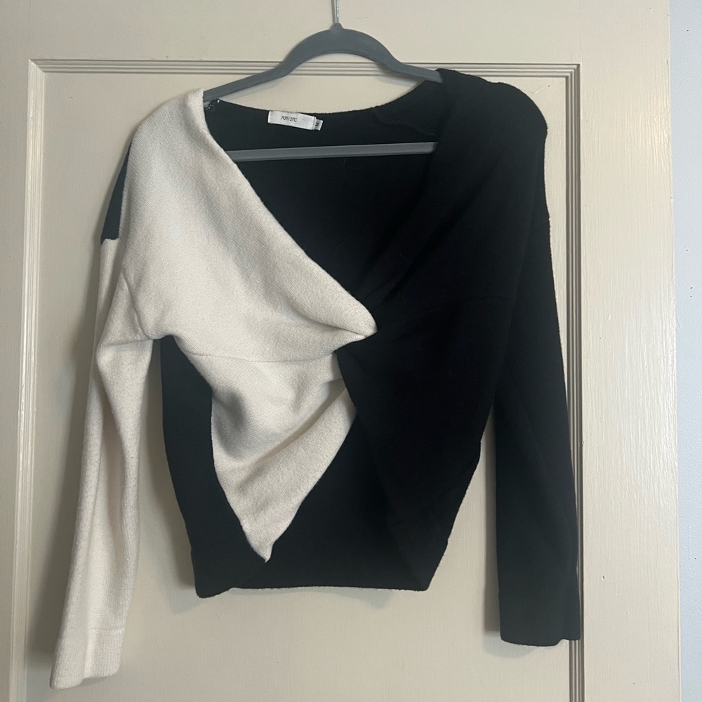 Half and half sweater